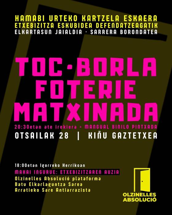 Alkartasun jaialdia Kiñu Gaztetxean