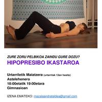 Hipopresibo ikastaroa Zeanurin. Izen-emotea