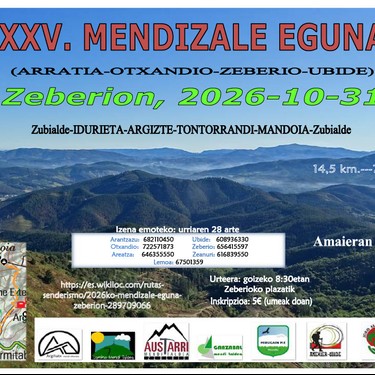 XXV. Mendizale Eguna Zeberion. Izen-emotea