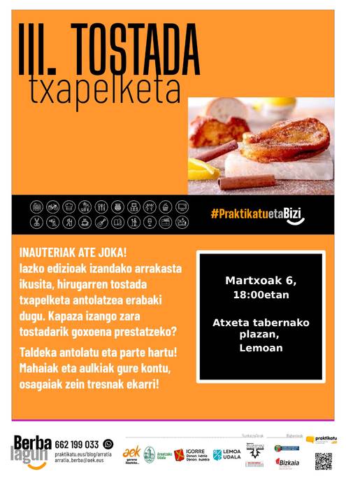 Tostada Txapelketea Lemoan. Berbalagun