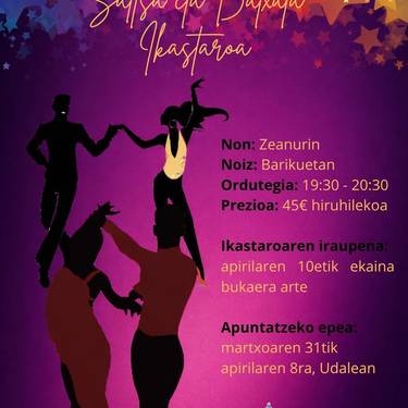 Saltsa eta bachata ikastaroa Zeanurin
