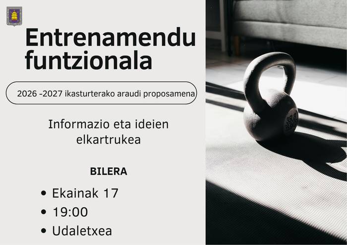 Entrenamentu funtzionala. Batzarra