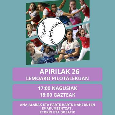 Andren esku-pelota topaketea