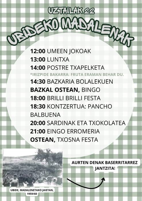 Ubideko madalenak