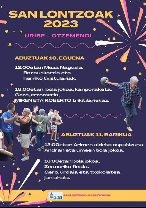 San Lorentzo jaiak Uribe-Otzerinmendin