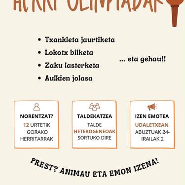 Arteako Jaietako herri olinpiadetan izen-emotea