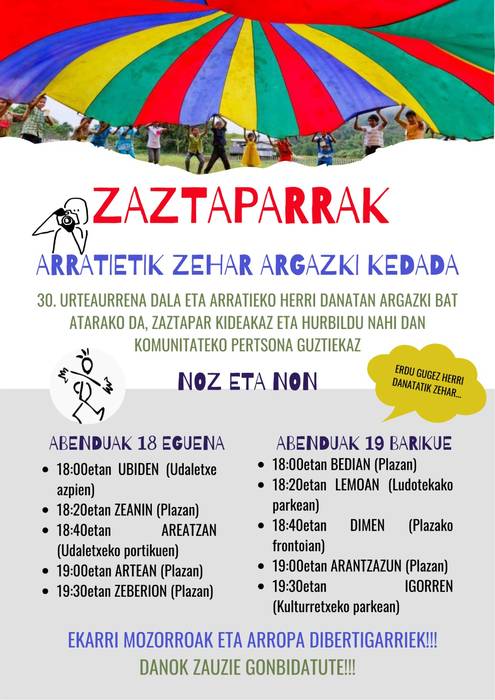 Zaztaparren 30. urteurrena