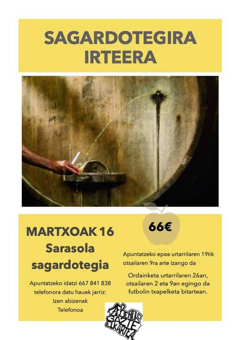 Sagardotegira urtekerea Zeberiotik