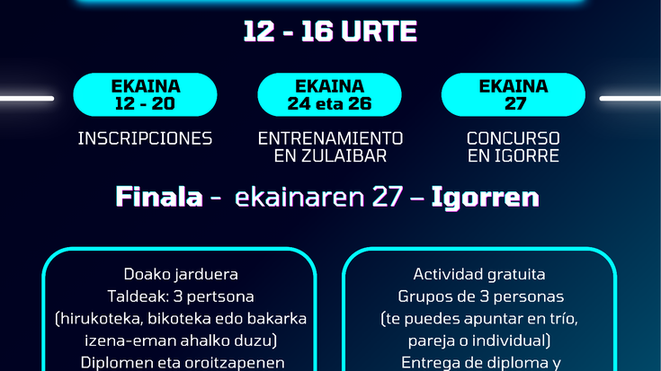 Udako Robotika Txapelketea. Izen-emotea