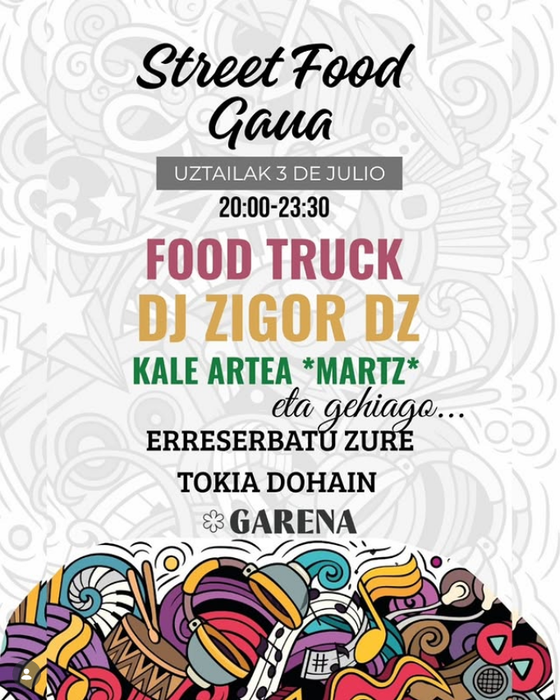 Garena jatetxeko Street Food Gaurako erreserbak