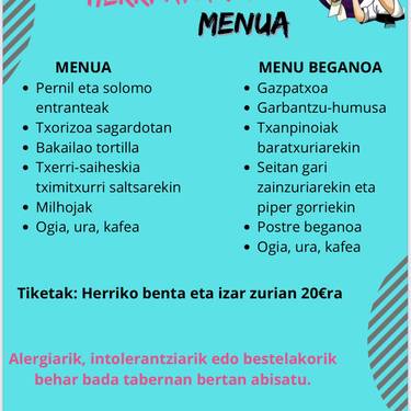 Arteako jaietako herri afarirako txartelak salgai