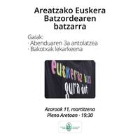 Areatzako Euskera Batzordearen batzarra