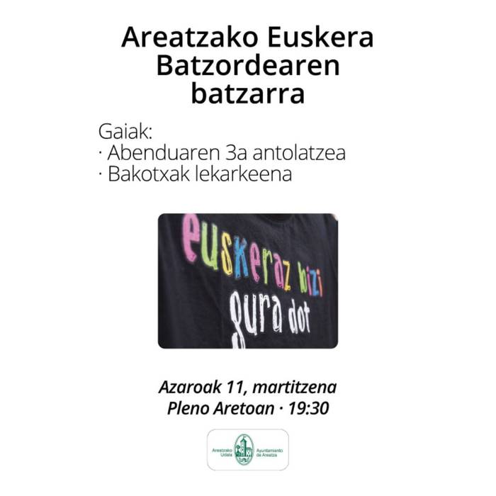Areatzako Euskera Batzordearen batzarra
