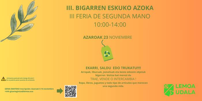 Bigarren eskuko azokea Lemoan