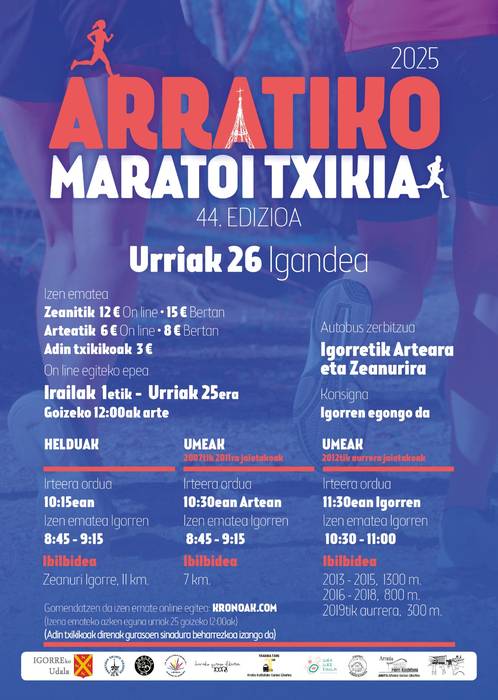 Arratiako Maratoi Txikia. Izen-emotea