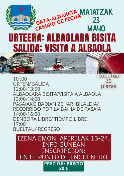 Albaolara urteketea. Izen-emotea