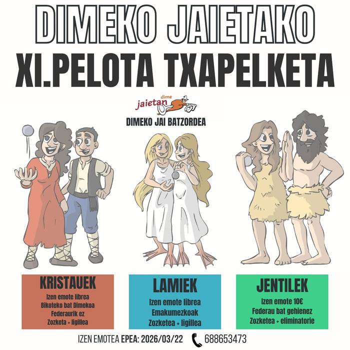 Izen-emotea Dimako Jaietako Pelota Txapelketan