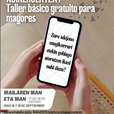 Telefono mobikorra. Ikastaroa