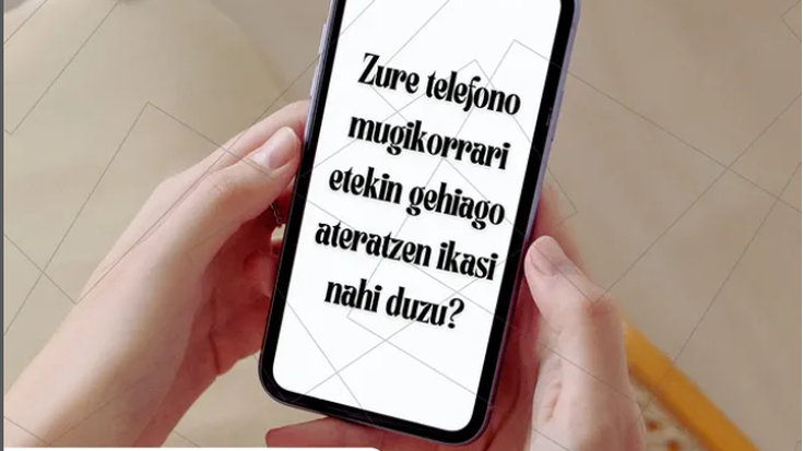 Telefono mobikorra. Ikastaroa