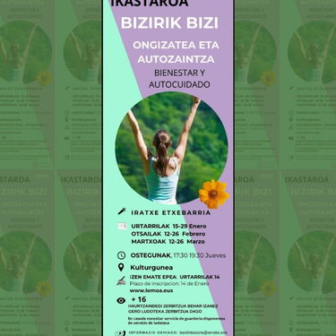'Bizirik bizi: Ongizatea eta autozaintza' ikastaroa Lemoan