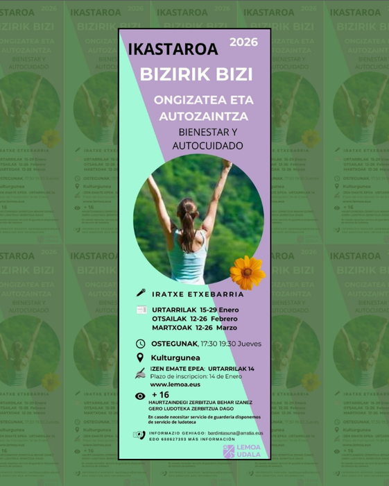 'Bizirik bizi: Ongizatea eta autozaintza' ikastaroa Lemoan