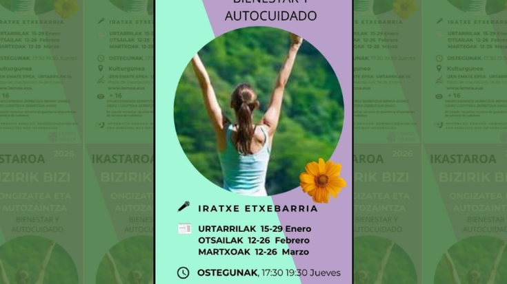 'Bizirik bizi: Ongizatea eta autozaintza' ikastaroa Lemoan