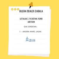 Jaietako batzarra Zeanurin