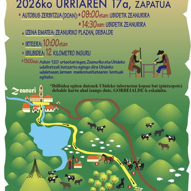Ondarearen Europako Jardunaldiak. Zeanuri-Ubide Larreen Mankomunitatearen XIV. Zeharkaldia