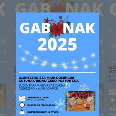 Olentzero eta Mari Domingiri gutunak bidalduteko postontzia