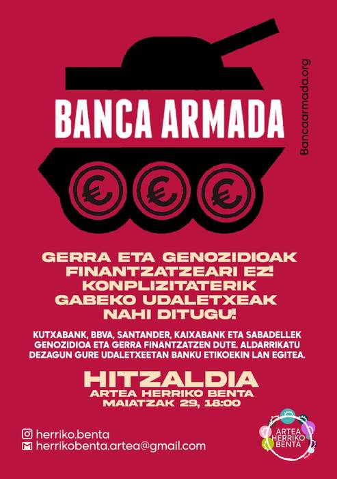Gerrearen finantziazinoari buruzko berbaldia