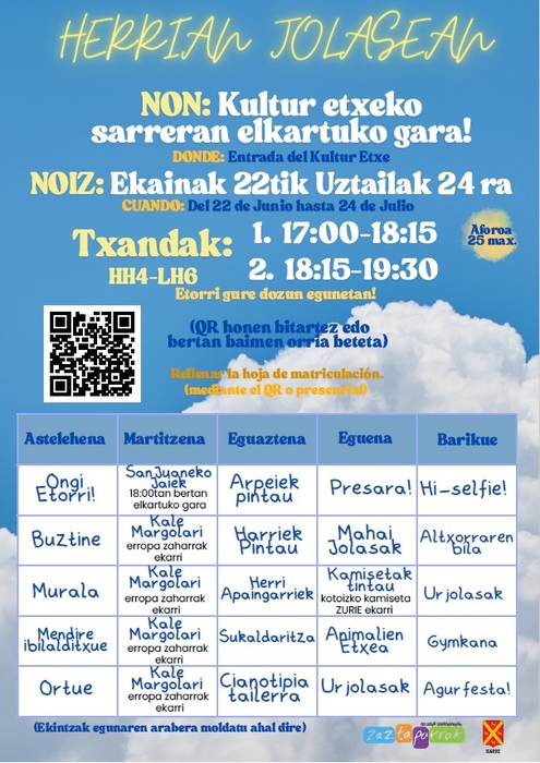 Herrian jolasean ekimena Igorren