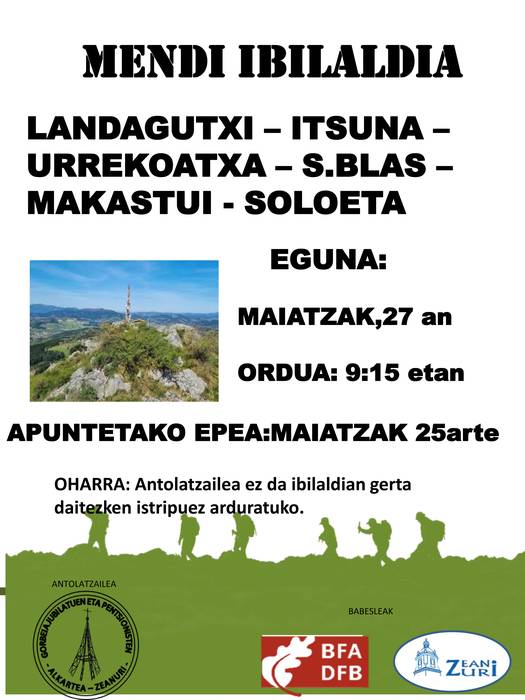 Mendi ibilaldia Zeanurin