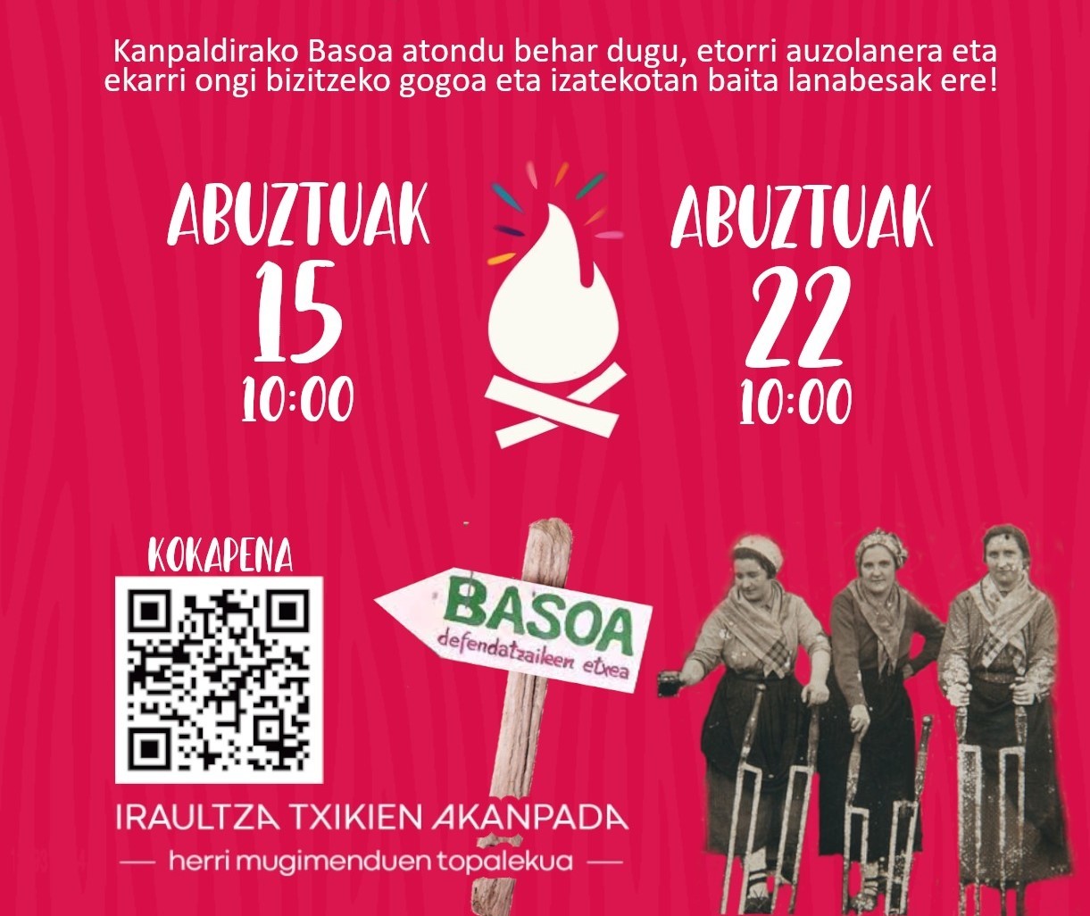 Basoa atontzeko auzolana antolatu dabe ITAkoak