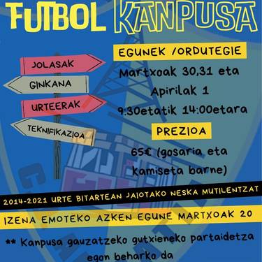 Arratiaren Aste Santuko Futbol Kanpusa. Izen-emotea