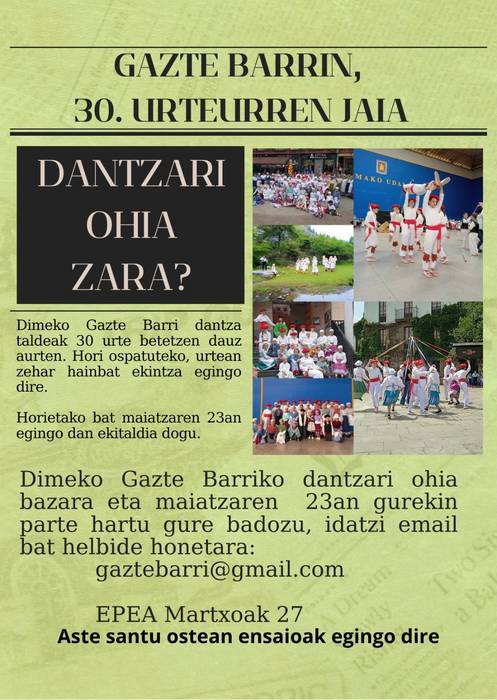 Gazte Barriren 30. urteurren jaia