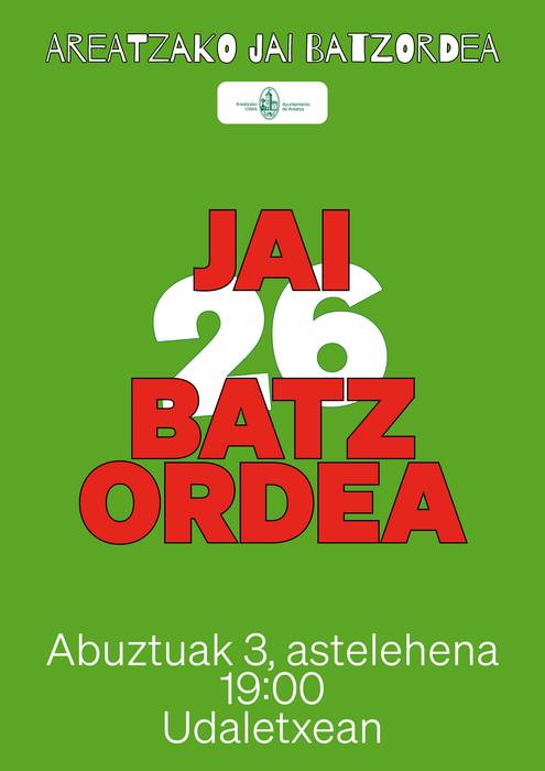 Jai Batzordearen batzarra Areatzan