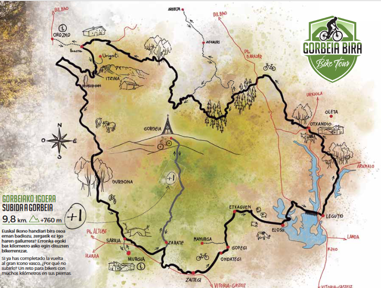 Aurkeztu dabe 'Gorbeia bira bike tour'-en ibilbidea