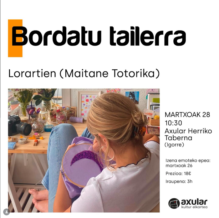 Bordatu tailerra eta izen-emotea