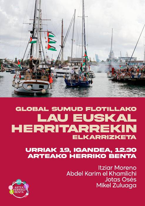 Global Sumud Flotillako kideak Artean