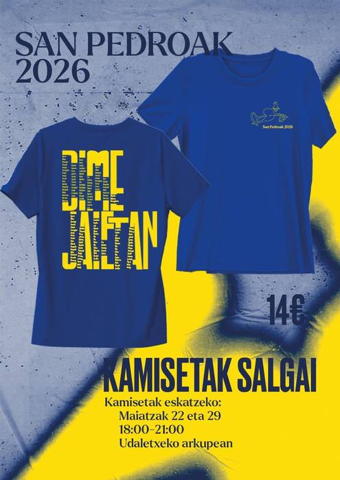 Dimako jaietako kamisetak salgai