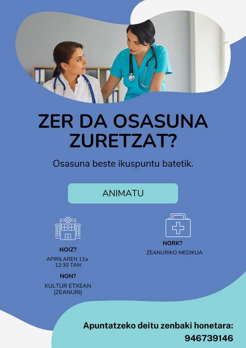 Osasunaren gaineko berbaldia Zeanurin