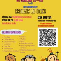 Izen-emotea. Dimako Ludotekan akanpadea