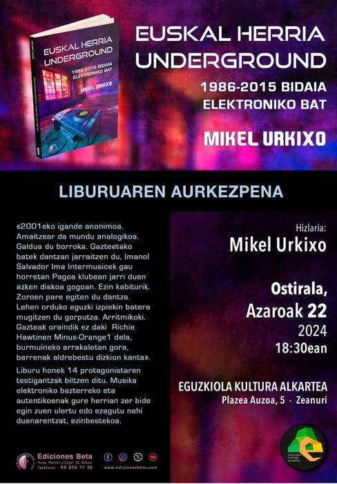 Mikel Urkixoren liburu aurkezpena