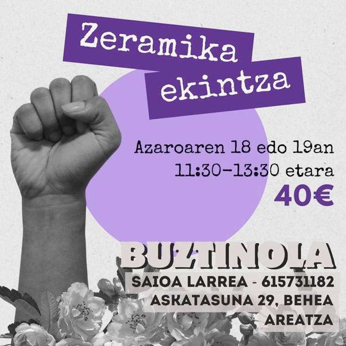 Zeramika ekintza Areatzan