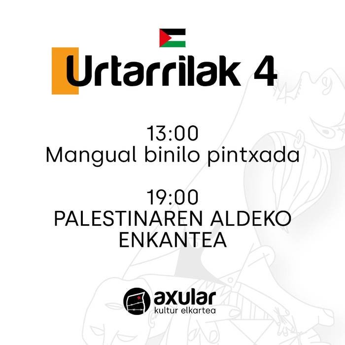 Palestinaren aldeko enkantea Axularren eta pintxadea