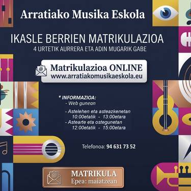 Izen-emotea Arratiako Musika Eskolan