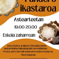 Helduentzako pandero ikastaroan izen-emotea