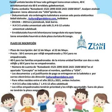 Izen-emotea Zeanuriko udalekuetan